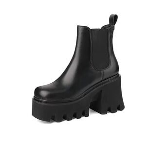 Black Platform Chelsea Boots